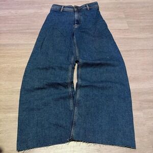 26W Blue Baggy Wide Leg Heavyweight Jeans Vintage Y2K